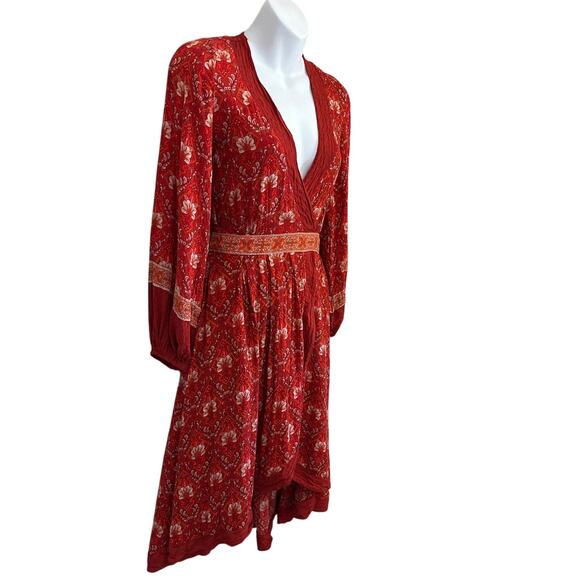 Spell & The Gypsy Jewel Soiree Boho Midi Dress in Copper Size XS - Picture 3 of 7